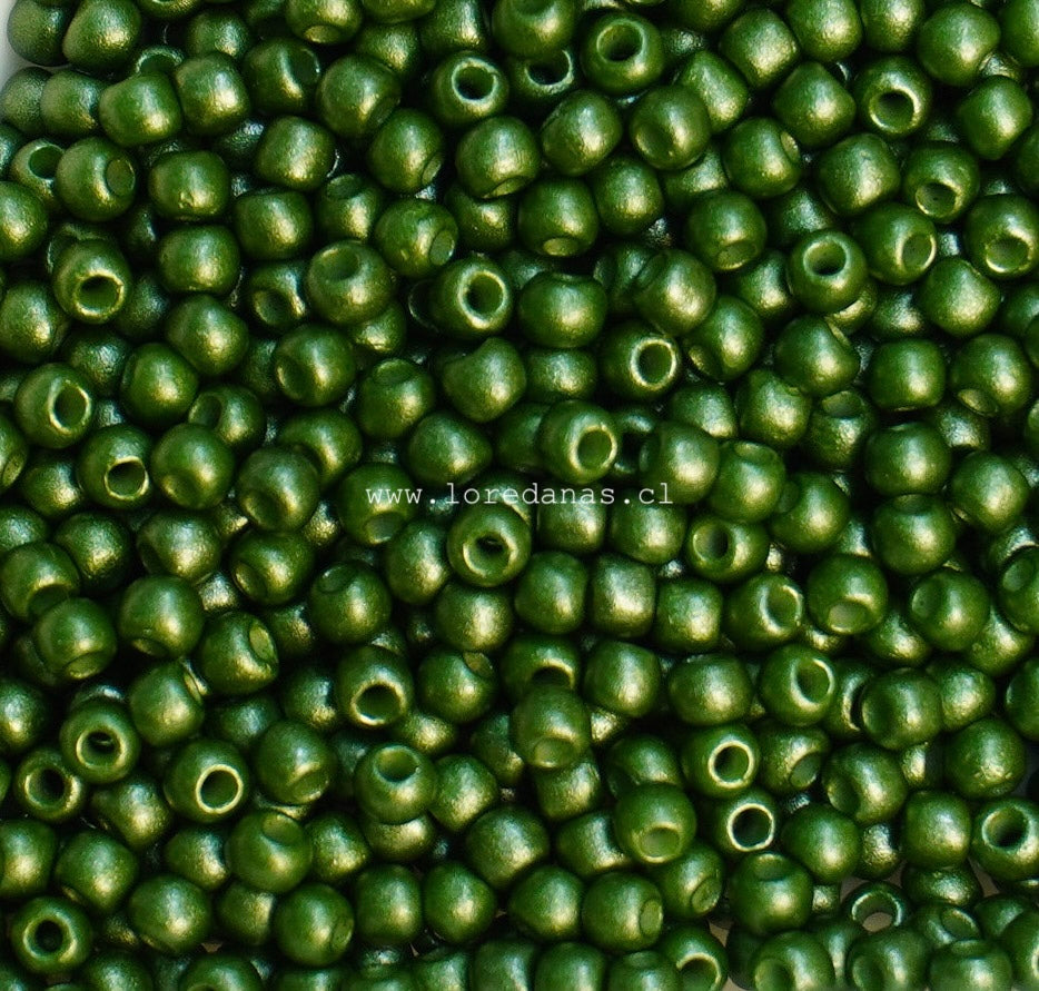 Mostacilla Rocalla FGB 11/0- semicalibrada 10grs | Verde Oscuro Vintage