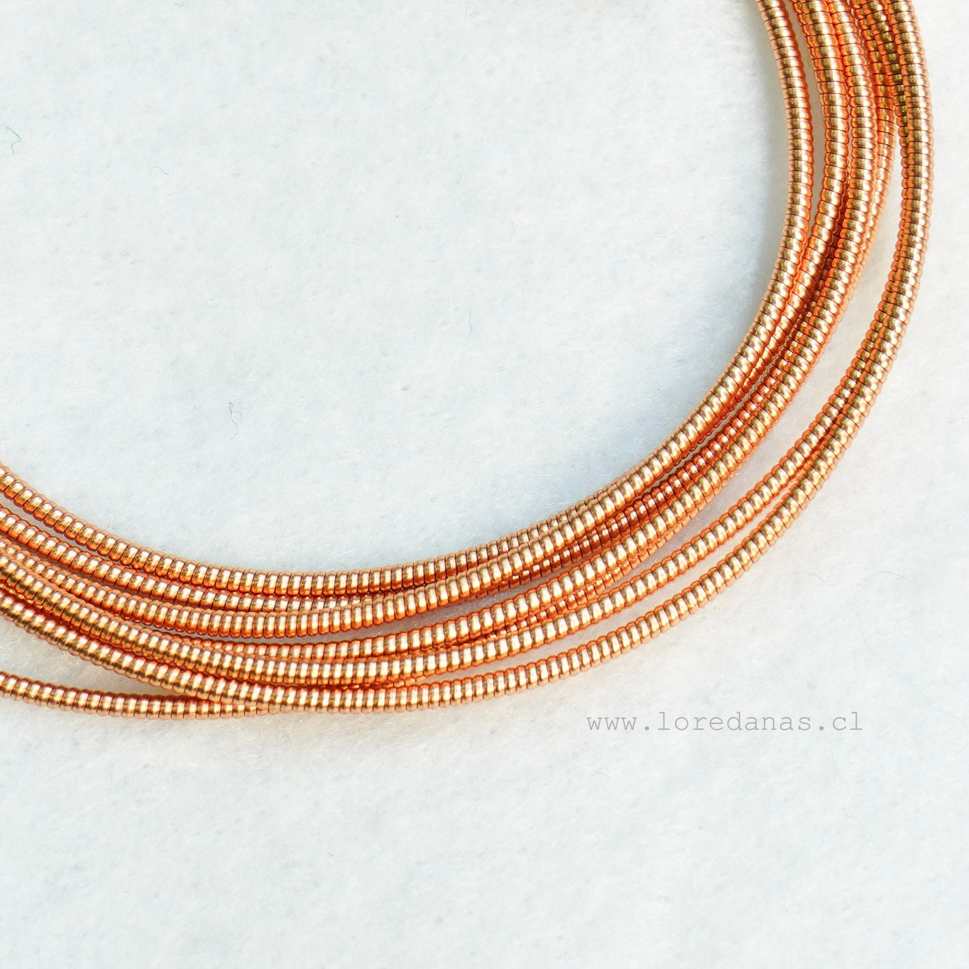 Alambre Frances rigido 1mm Rose Gold