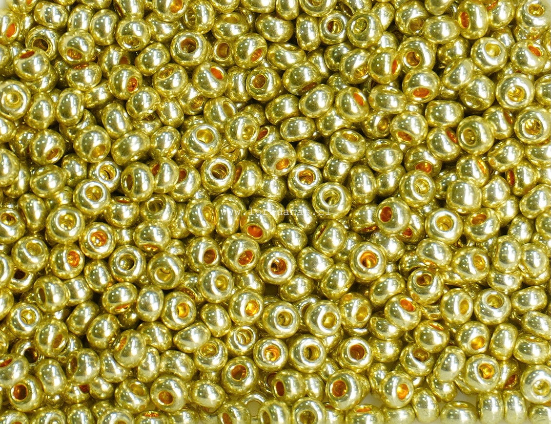 Mostacilla Rocalla FGB 11/0- semicalibrada 10grs | Dorado Metalizado