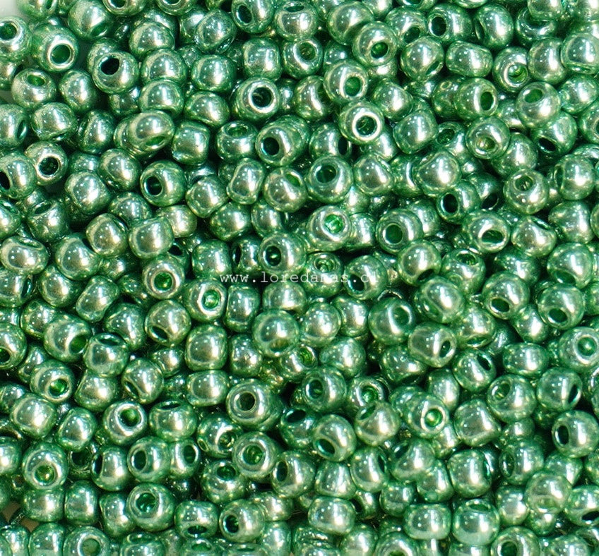 Mostacilla Rocalla FGB 11/0- semicalibrada 10grs | Verde Metalizado Oscuro