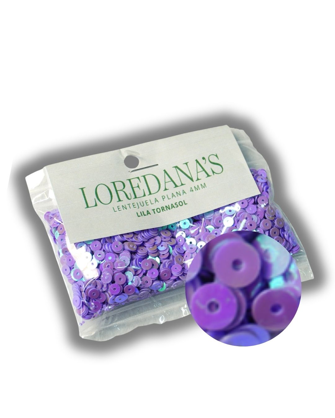 Lentejuela - Lila Tornasol 4MM - 20g.