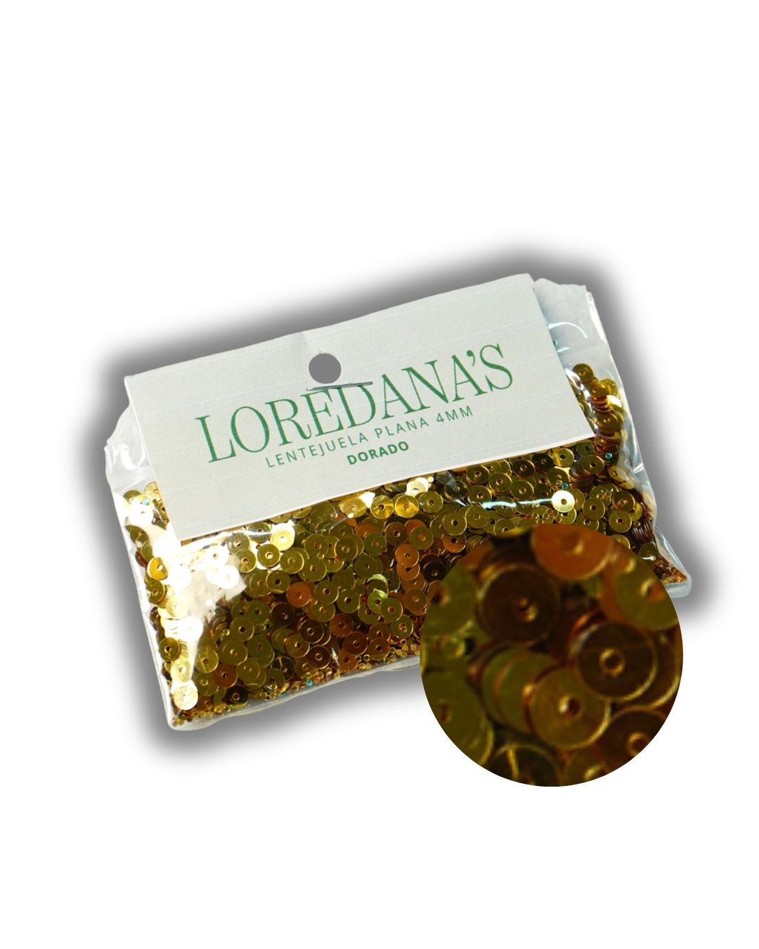 Lentejuela - Dorado 4MM - 20g.