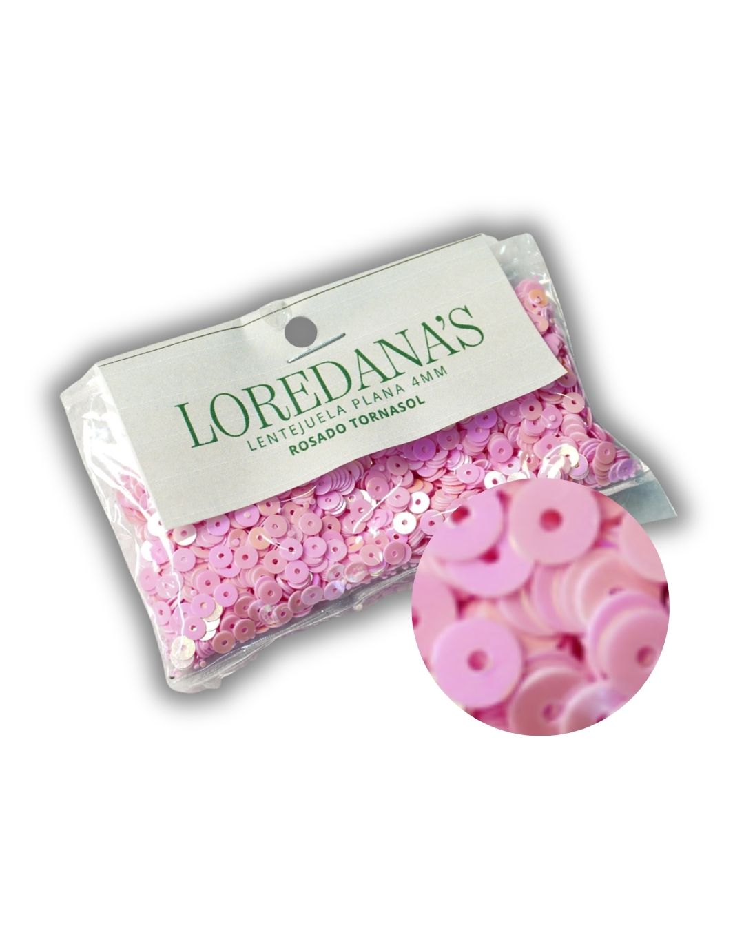 Lentejuela - Rosado Tornasol 4MM - 20g.