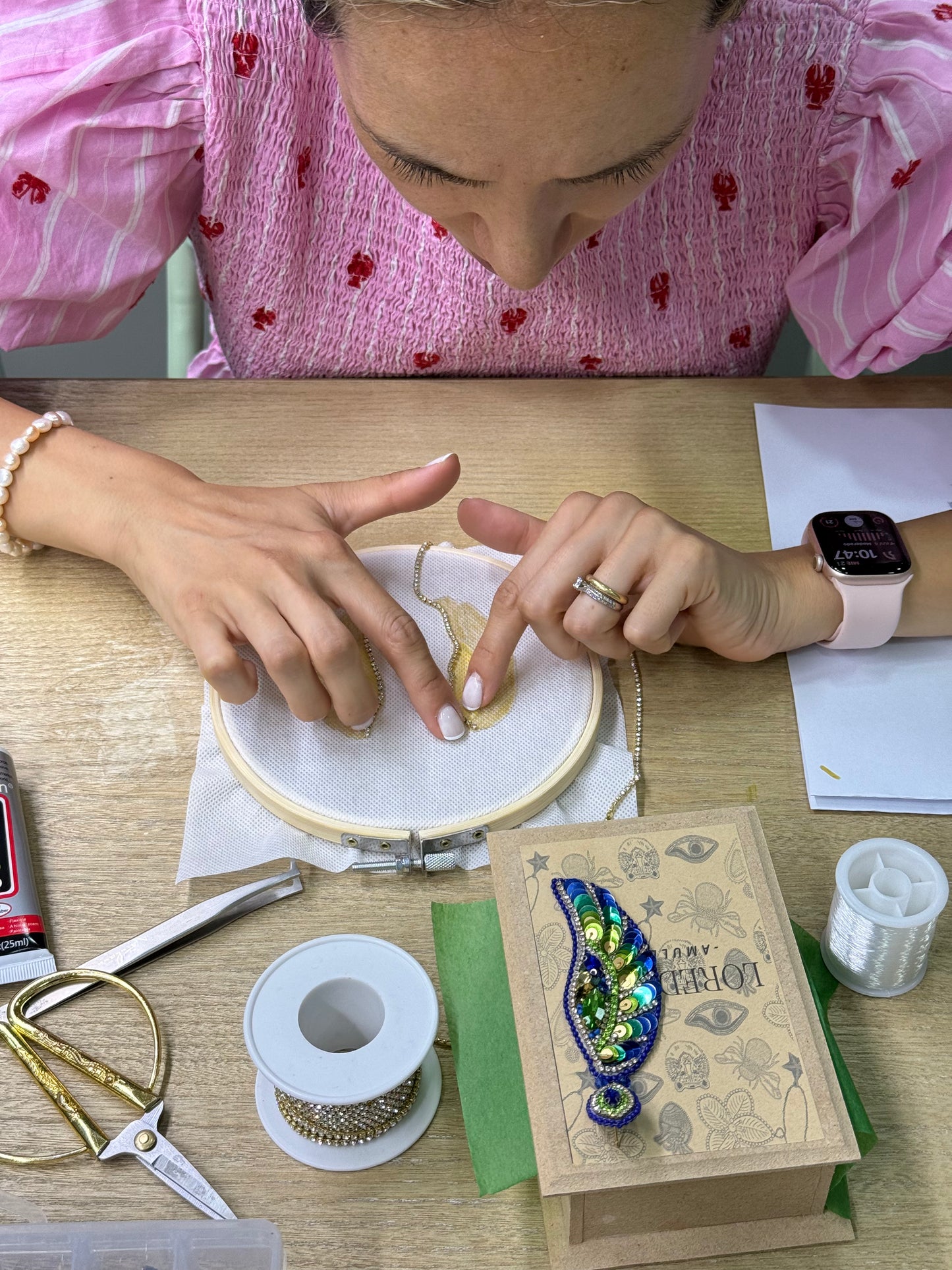 Taller Presencial Avanzado - Joyeria Bordada -