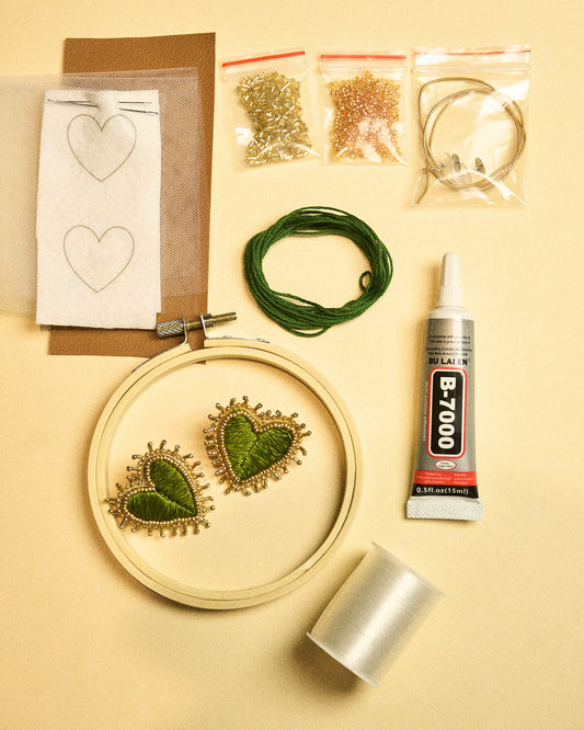 AROS CORAZON VERDE- Taller grabado + KIT Materiales ( L001)