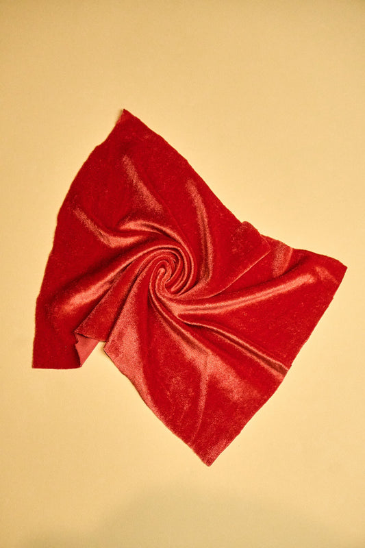 Tela terciopelo elasticado/ ROJO 29X21