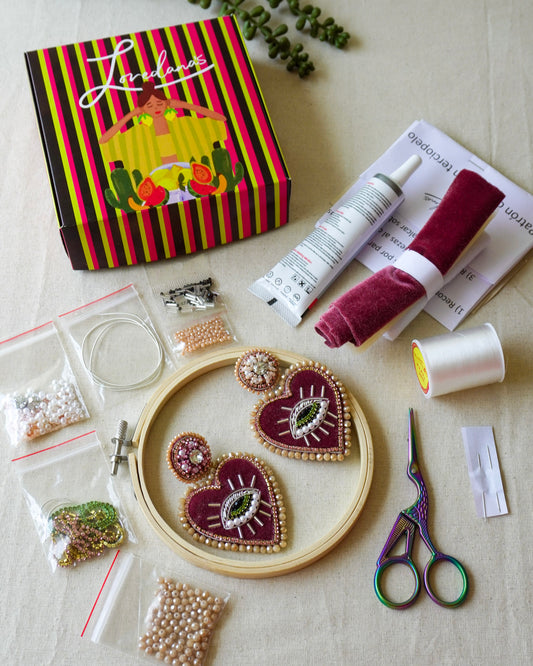 AROS CORAZON TERCIOPELO- Taller grabado+ KIT Materiales (L006)