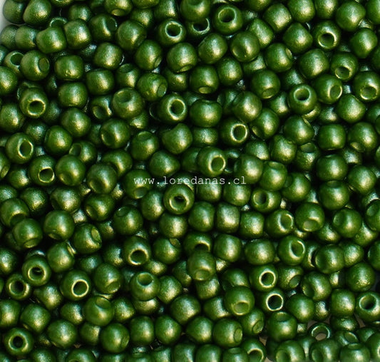 Mostacilla Rocalla FGB 11/0- semicalibrada 10grs | Verde Oscuro Vintage