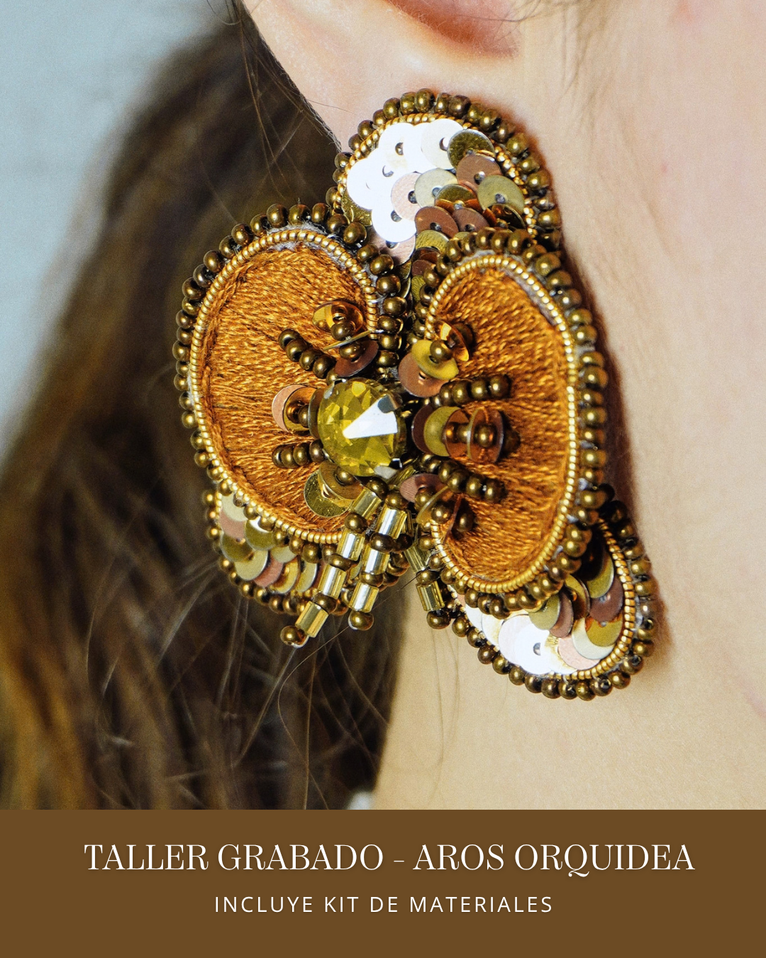 Taller Grabado Aros Orquidea  + Kit de materiales (L0010)