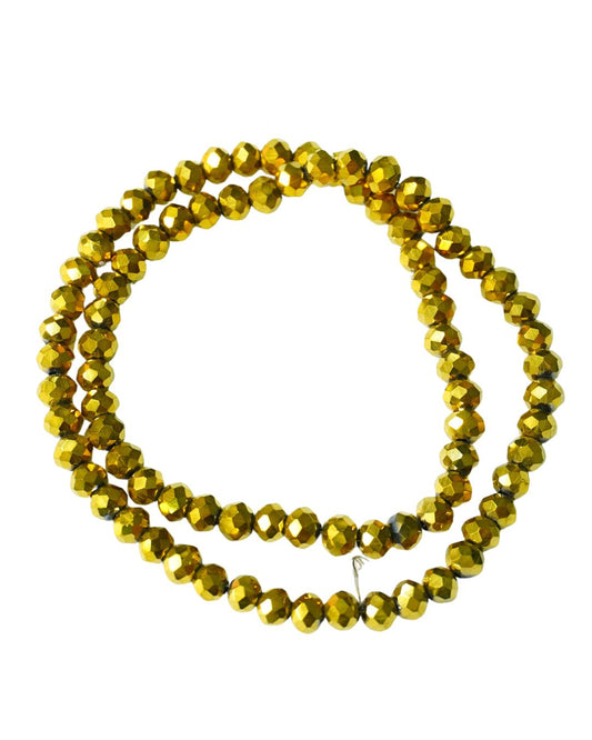 Cristal Checo 6MM - Dorado