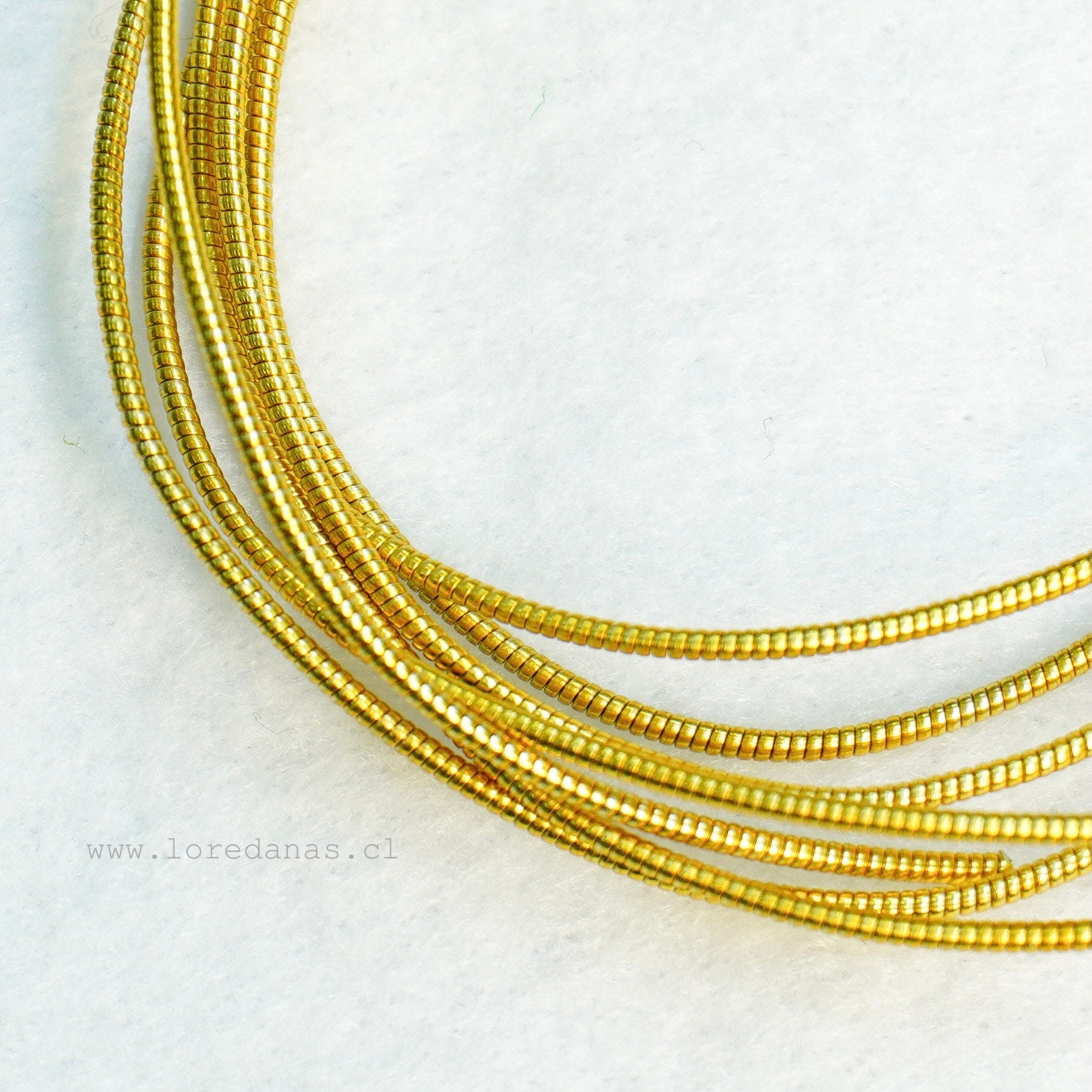 Alambre Frances rigido 1mm  Dorado