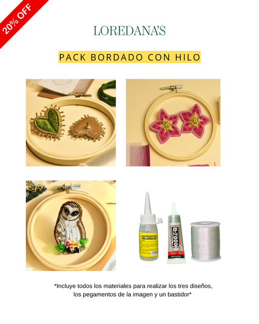 PACK CYBER BORDADO CON  HILO X3