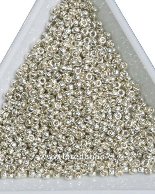 Miyuki RR-11/0 Duracot Plateado 4201/ 8grs