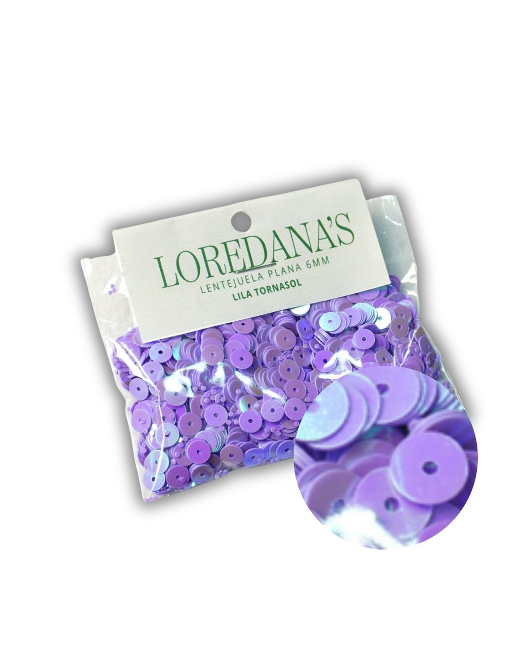 Lentejuela -  Lila Tornasol 6MM - 20g.