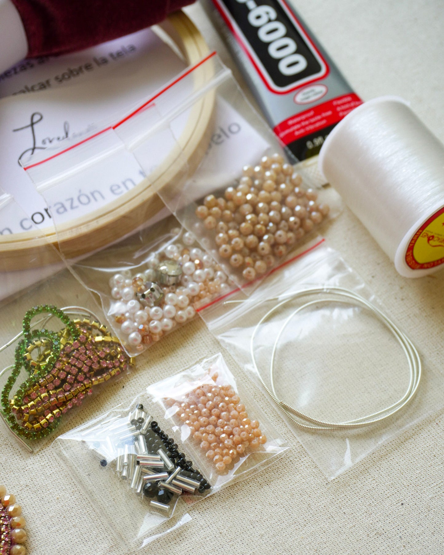 AROS CORAZON TERCIOPELO- Taller grabado+ KIT Materiales (L006)