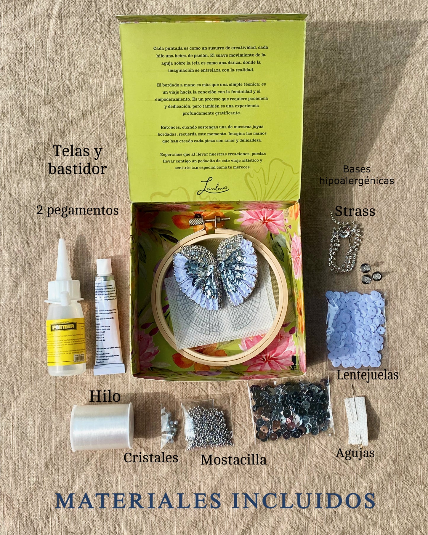 Taller Aros Bordados Alas Cherub (No incluye materiales)