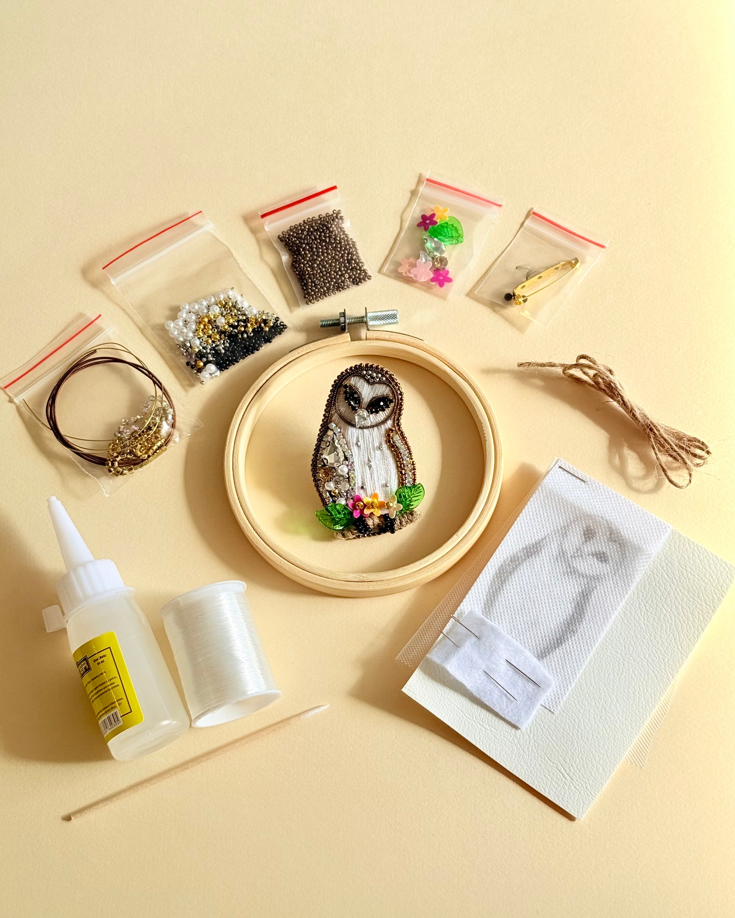 PRENDEDOR LECHUZA- Taller grabado+kit de materiales (L007)