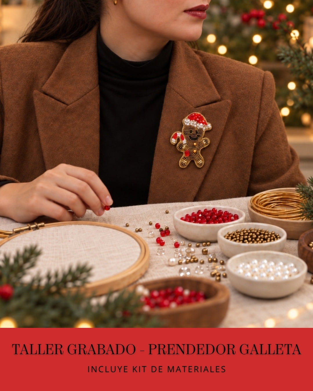 PRENDEDOR GALLETA- Taller grabado + Kit de materiales (L005)