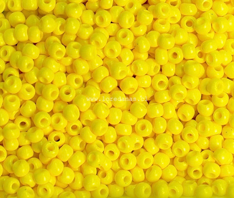 Mostacilla Rocalla FGB 11/0- semicalibrada 10grs | Amarillo Brillante