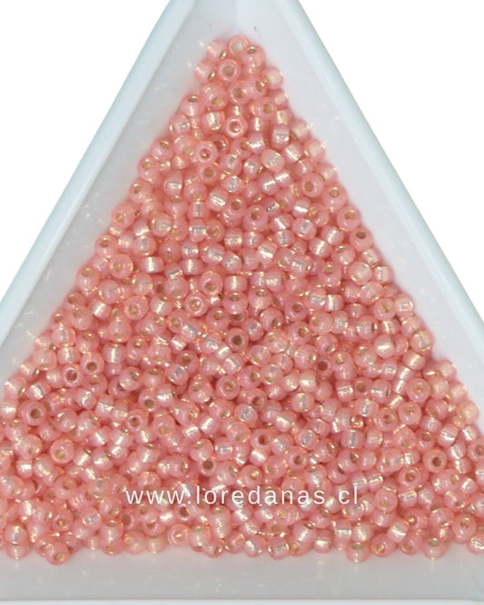 Miyuki RR-11/0 Rosado Salmon Claro Silverline 642/ 8grs
