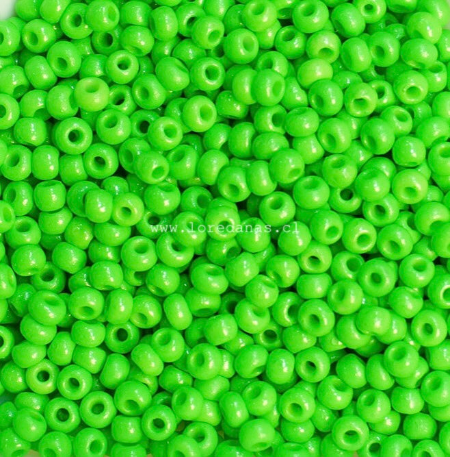 Mostacilla Rocalla FGB 11/0- semicalibrada 10grs | Verde Neon