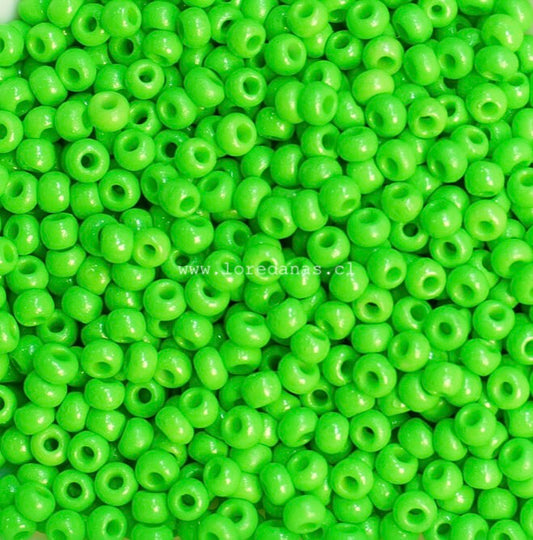 Mostacilla Rocalla FGB 11/0- semicalibrada 10grs | Verde Neon