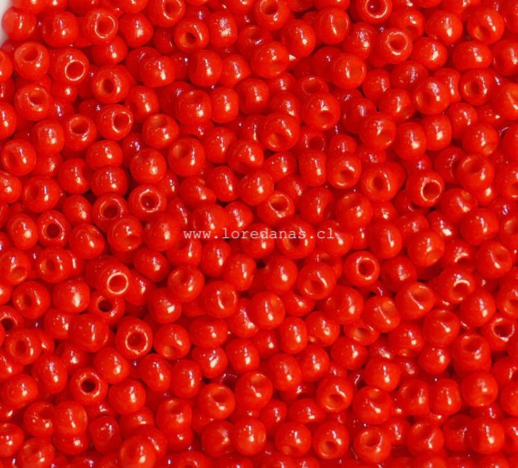 Mostacilla Rocalla FGB 11/0- semicalibrada 10grs | Rojo Intenso