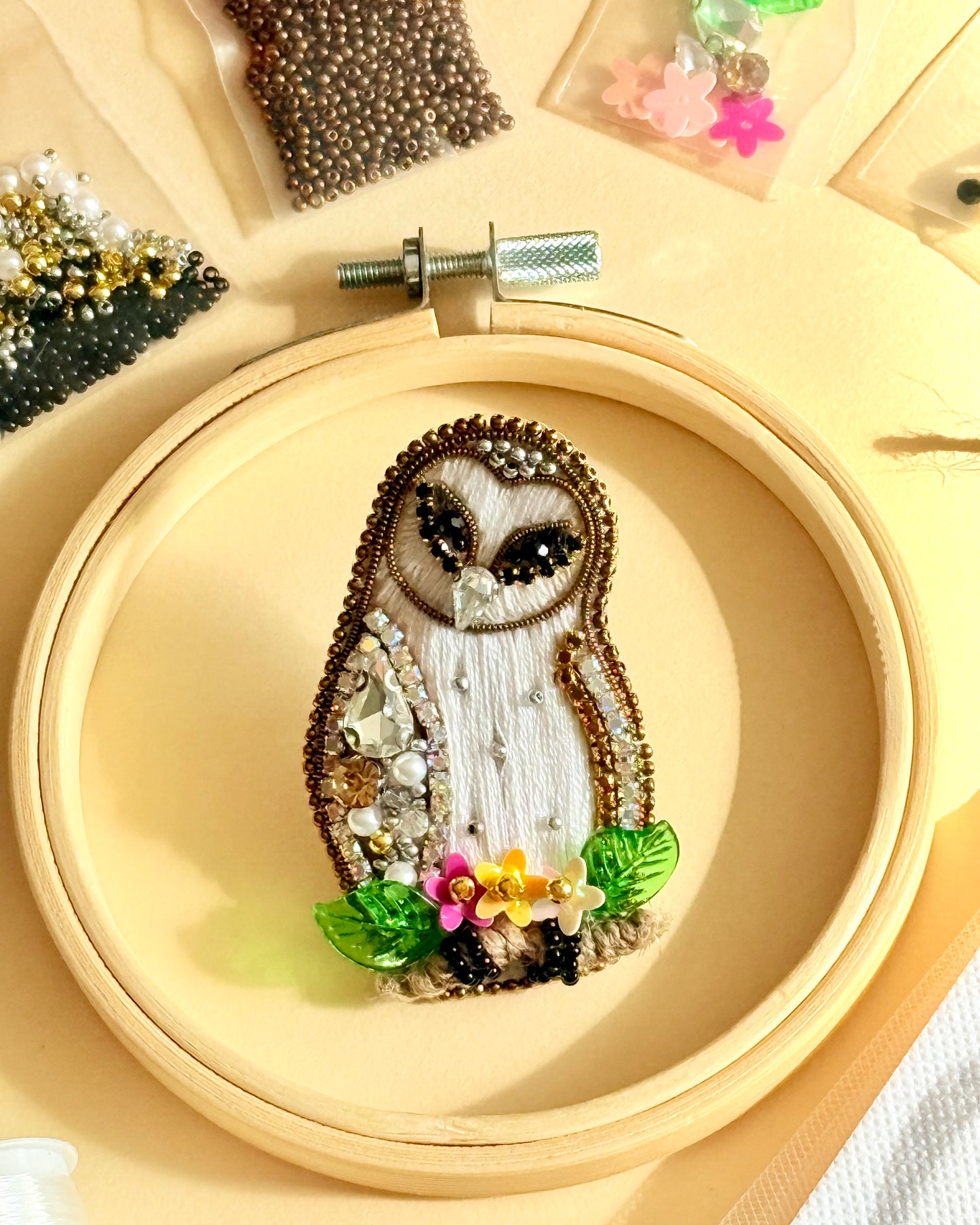 PRENDEDOR LECHUZA- Taller grabado+kit de materiales (L007)