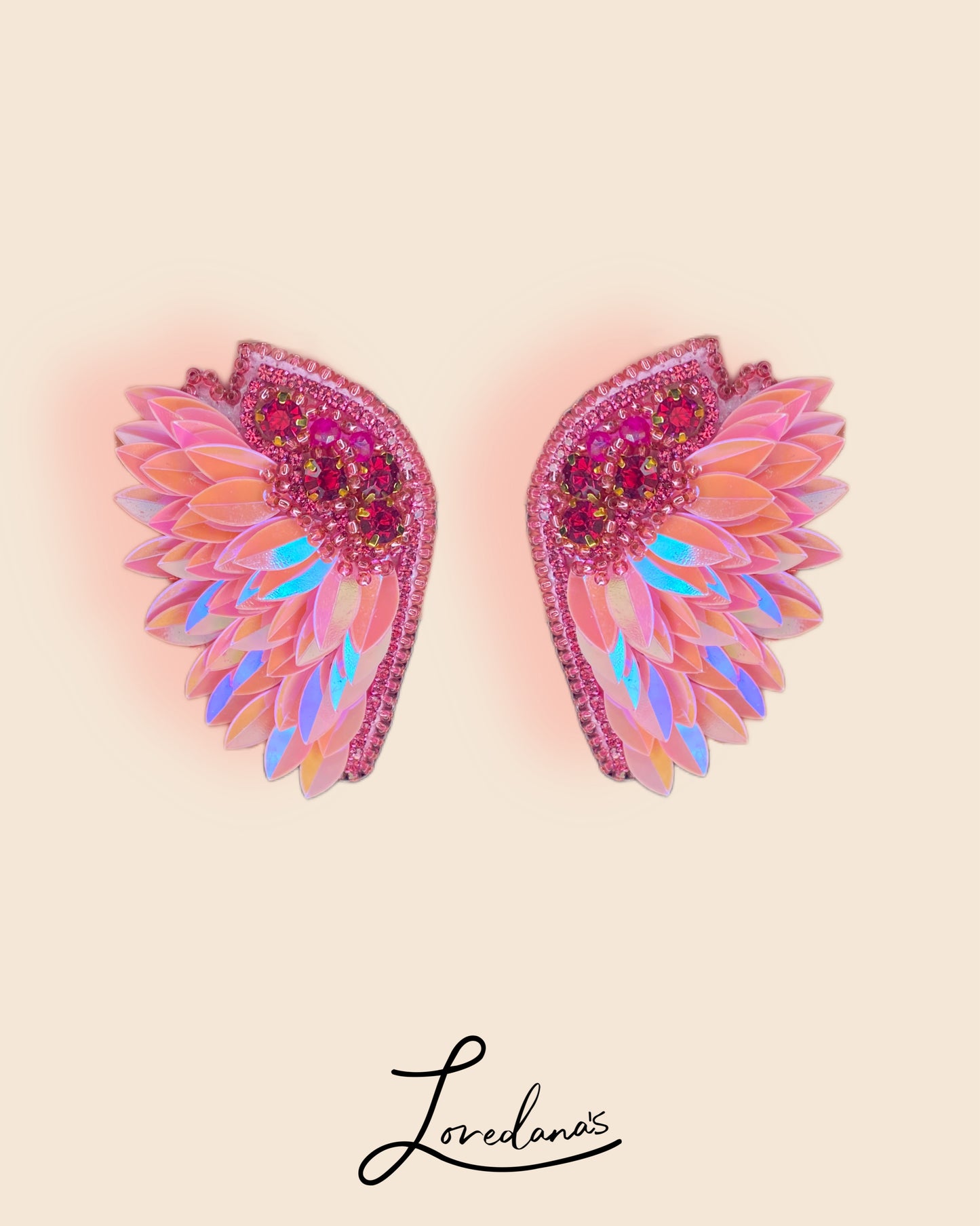 Hoops- Demetria Pink Wings