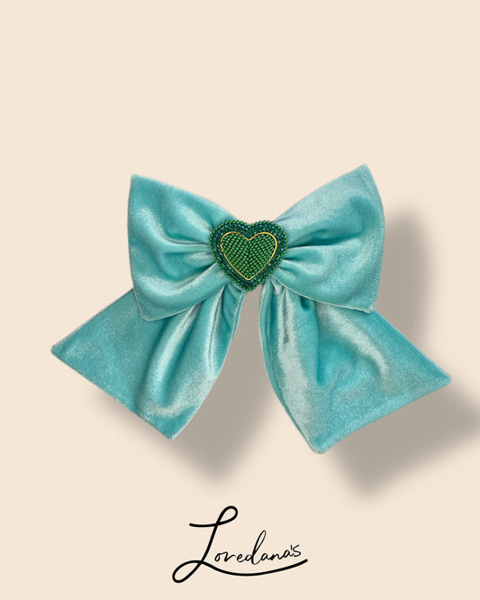 Pin with bow - Light Blue