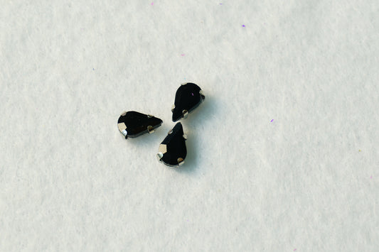 Cristal engarzado negro- gota