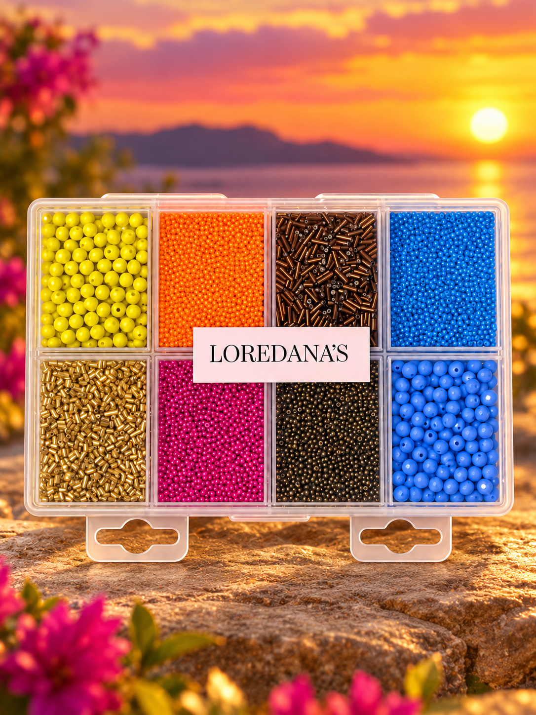 Set de Pedreria Mixto Atardecer/ 8 colores
