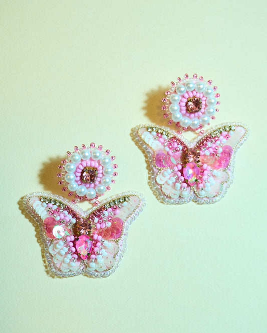 Aros- Mariposa Rosado