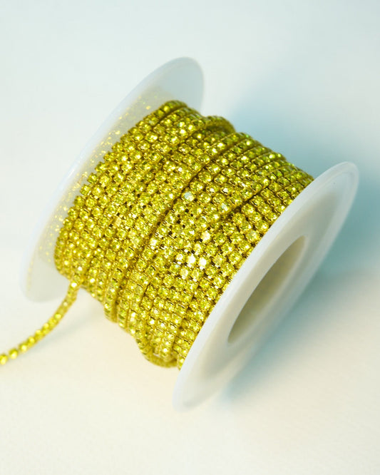 Strass 2mm Amarillo/  1 metro