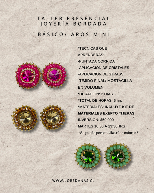 Taller Presencial Inicial - Joyeria Bordada - FEBRERO 2026