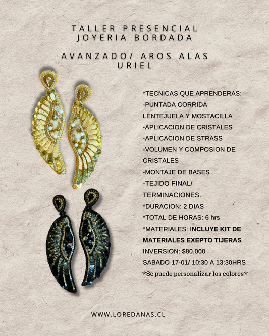 Taller Presencial Avanzado - Joyeria Bordada - FEBRERO 2026