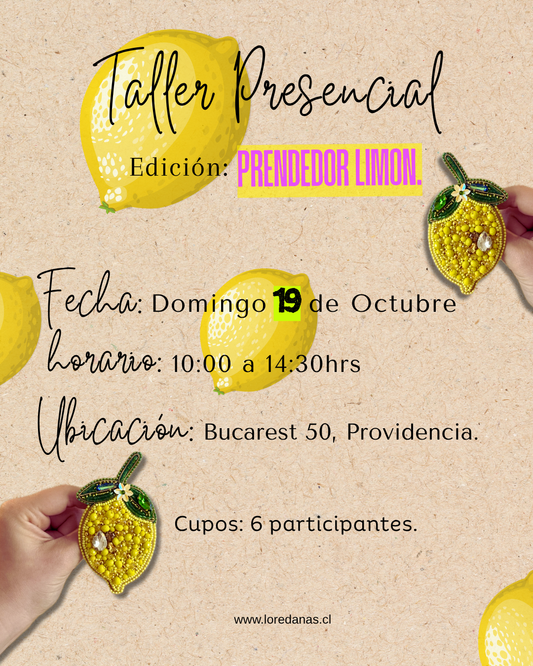 Taller presencial/ Prendedor limón