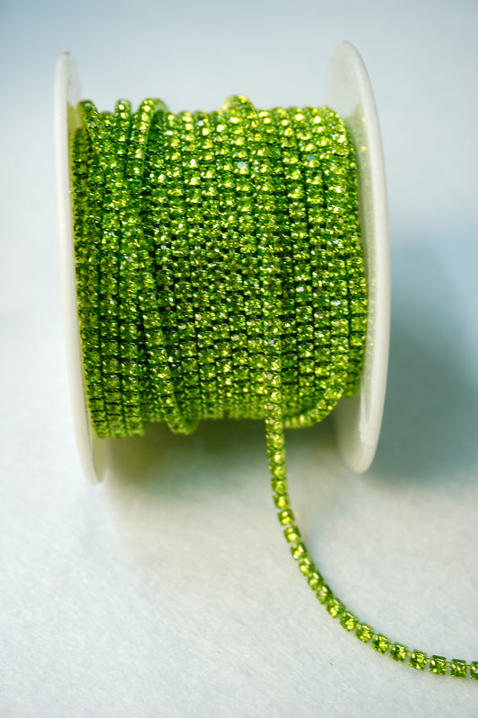 Strass 2mm Verde/  1 metro